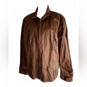 Chico’s Jacket chocolate Brown classic lagenlook blazer dark accademia Women XL